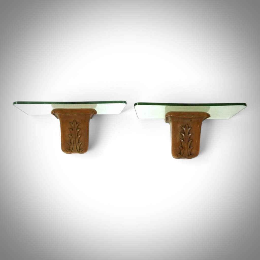 Mid Century pair of Italian Flying bedside tables