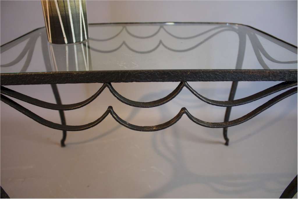 French iron coffee table c1950