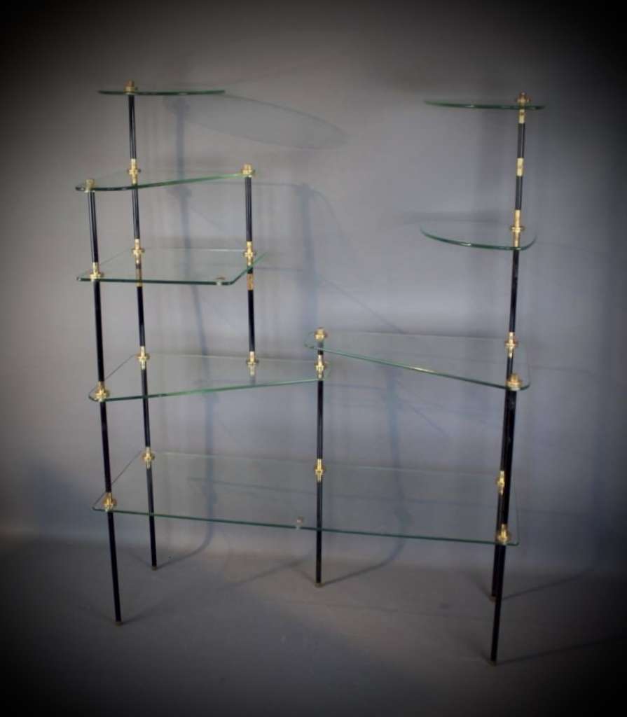 French 1950's shop window shelving unit