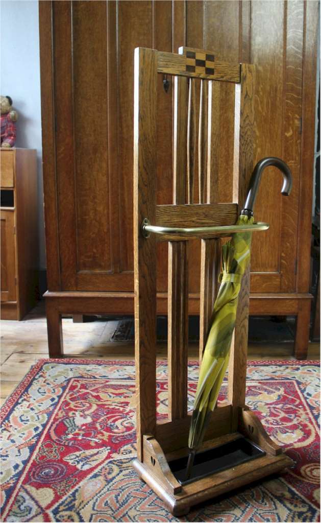 Arts and crafts Glasgow School stick stand by E.A. Taylor