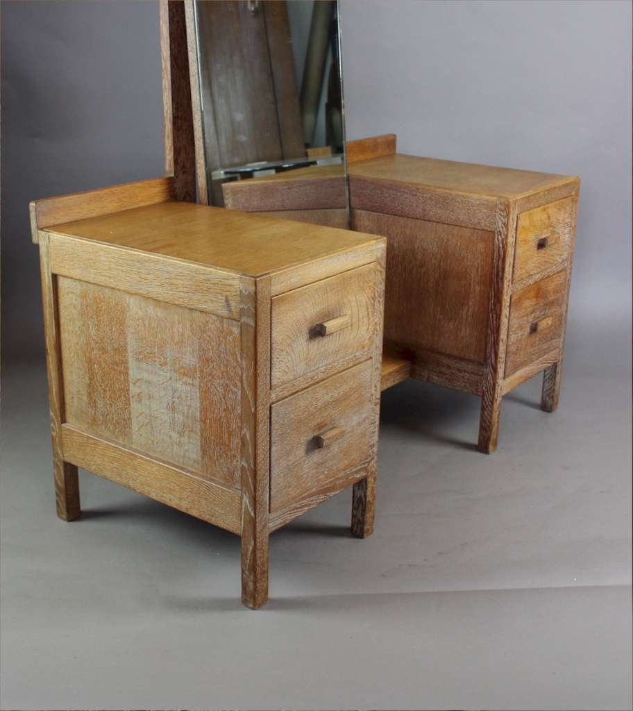 Heals 1930's limed oak dressing table from the Russet range