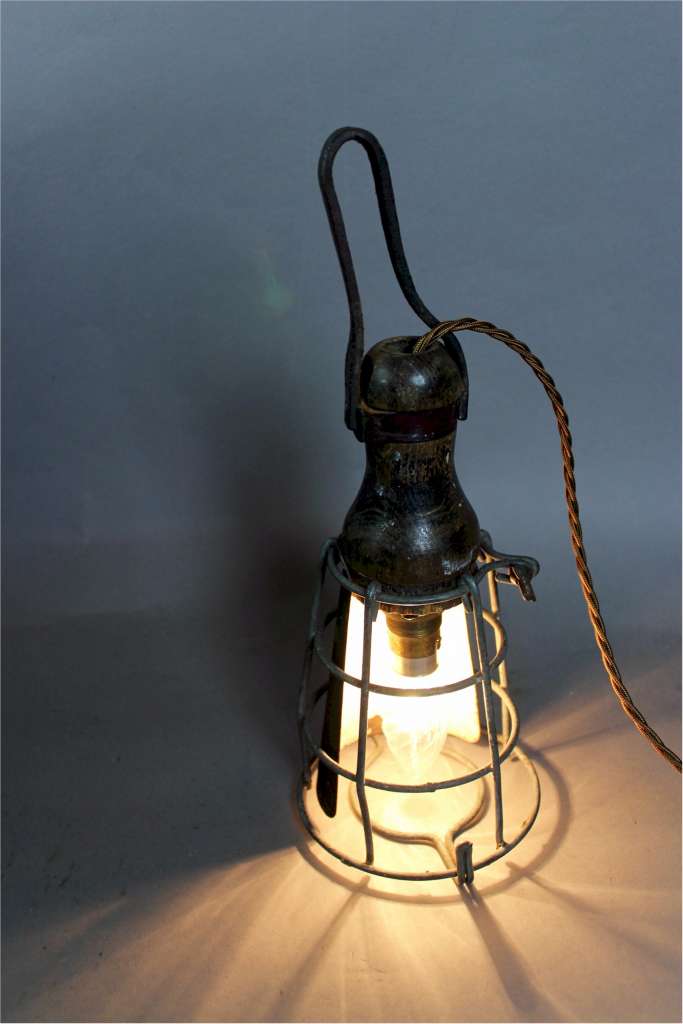 Vintage cage inspection lamp