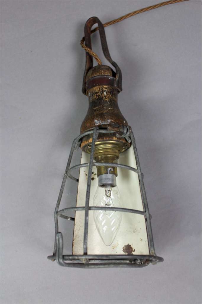 Vintage cage inspection lamp