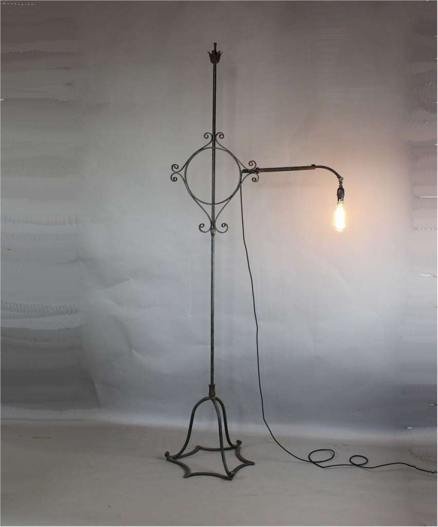 Decorative iron floor lamp