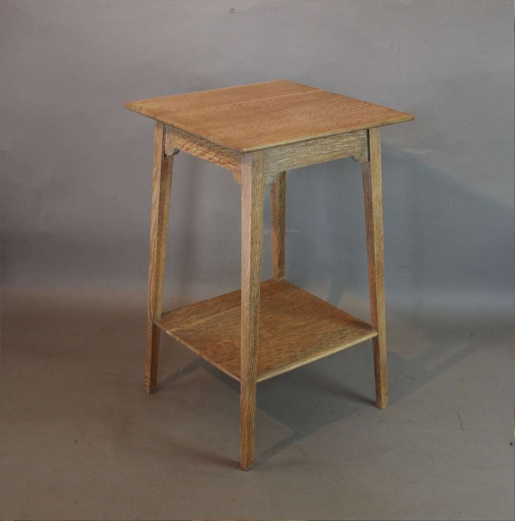 Arts and Crafts limed oak table