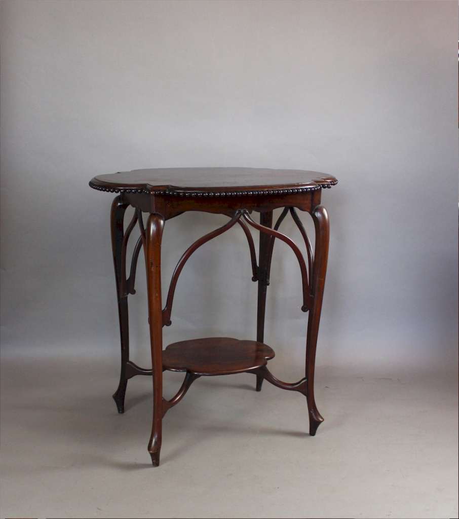 Art Nouveau exquisite mahogany occasional table