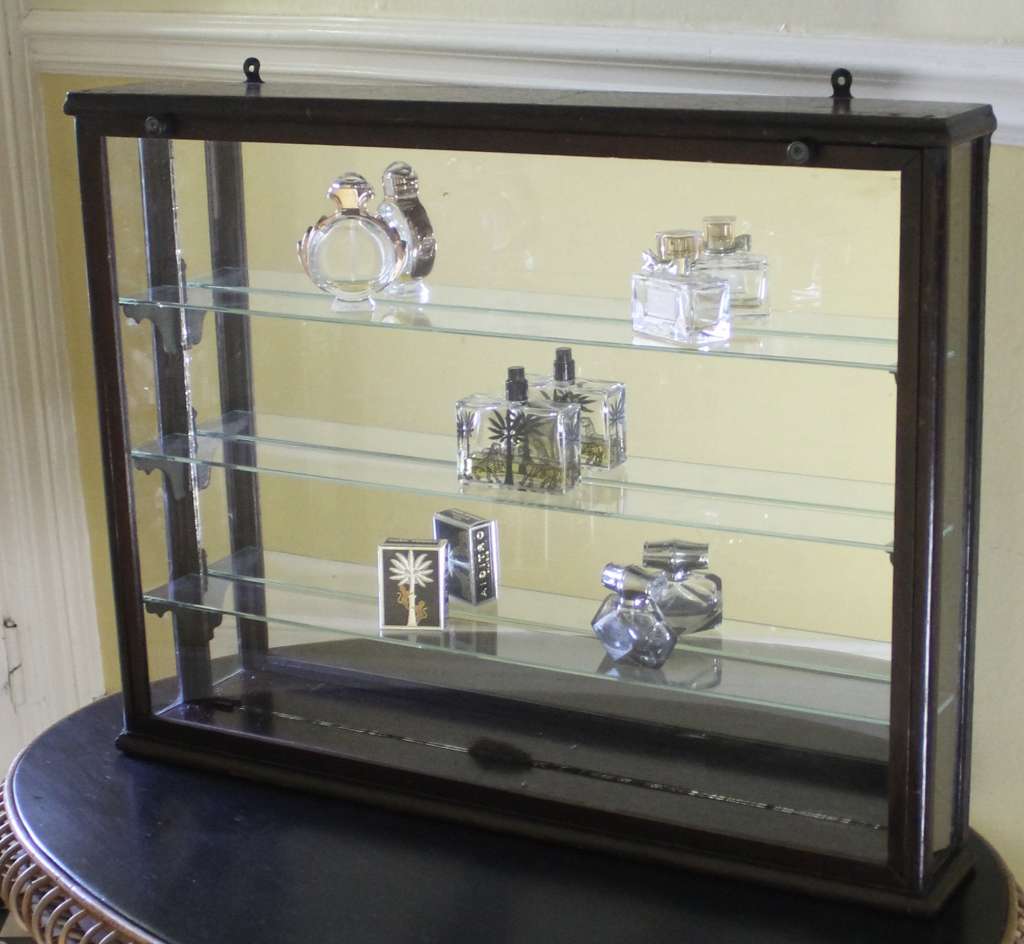 Mahogany chemists shop display cabinet