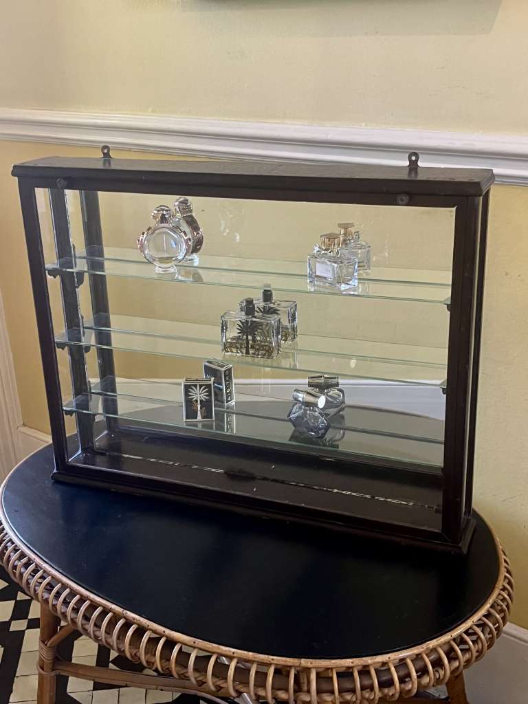 Mahogany chemists shop display cabinet