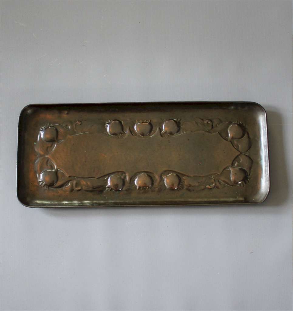 arts and crafts copper tray by Newlyn.