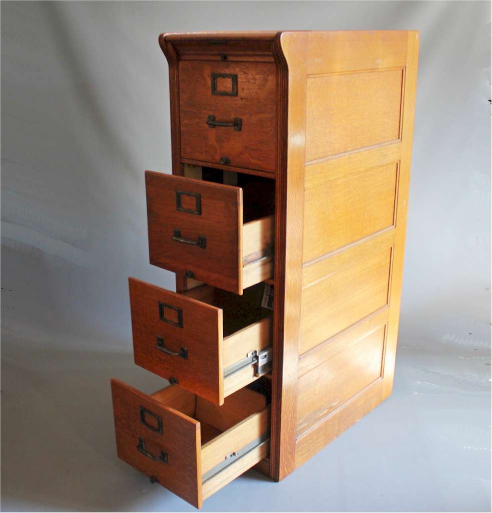 1920's Oak filing cabinet by Yawman USA