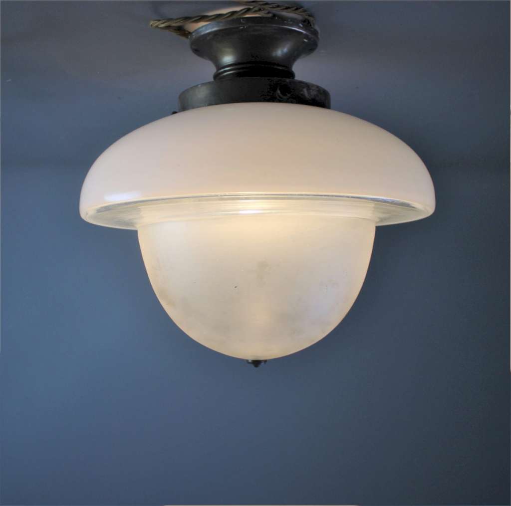 1930's ceiling light mushroom shade