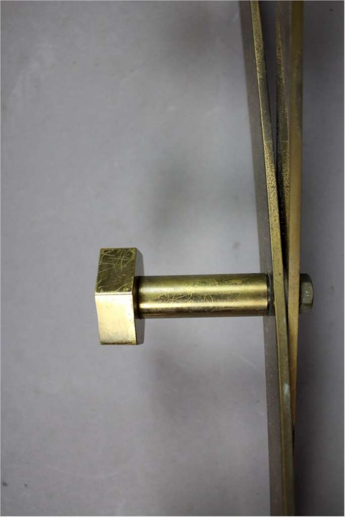 Mid-century expandable brass hatrack