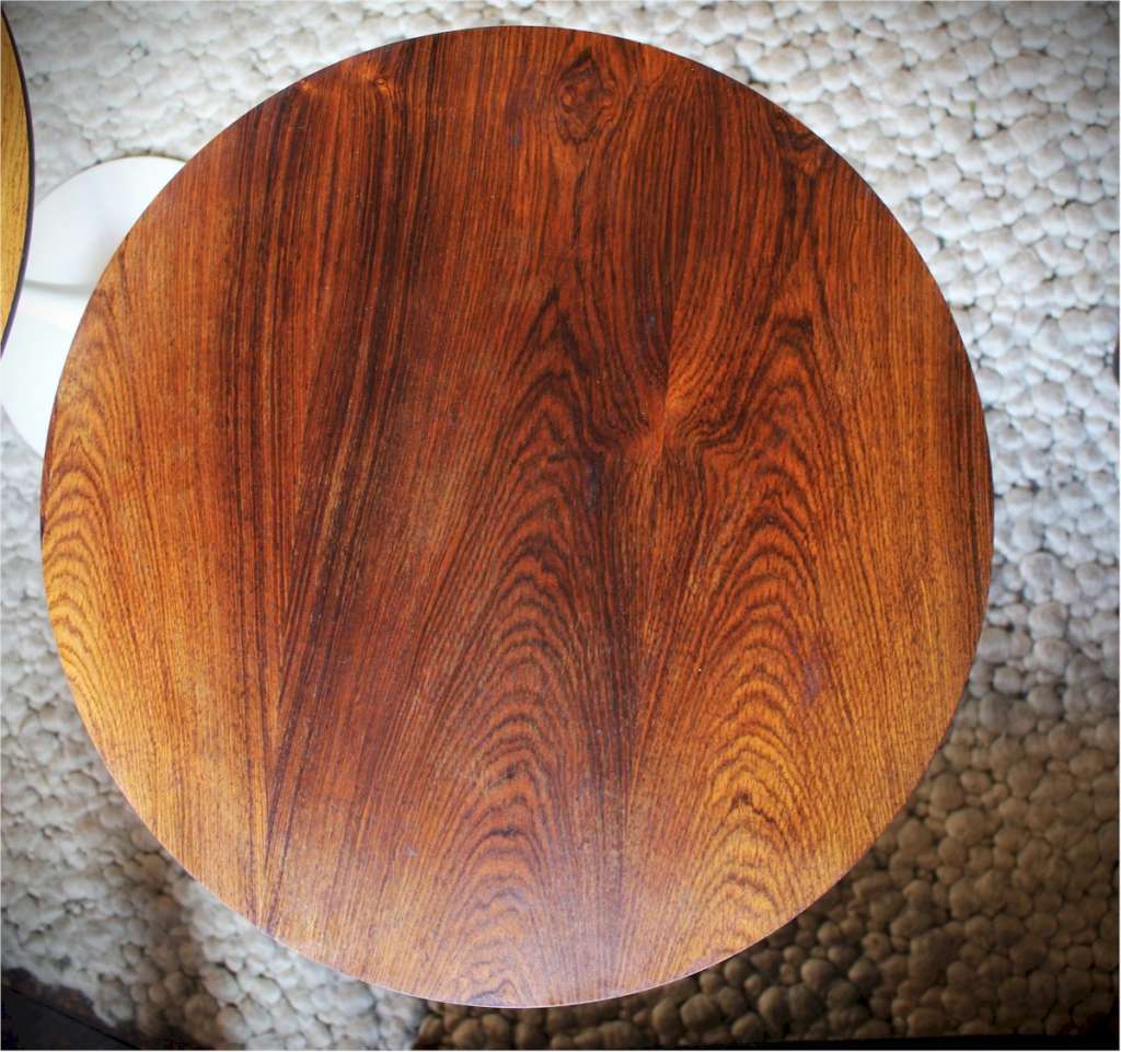 Pair of Arkana tulip based rosewood side tables