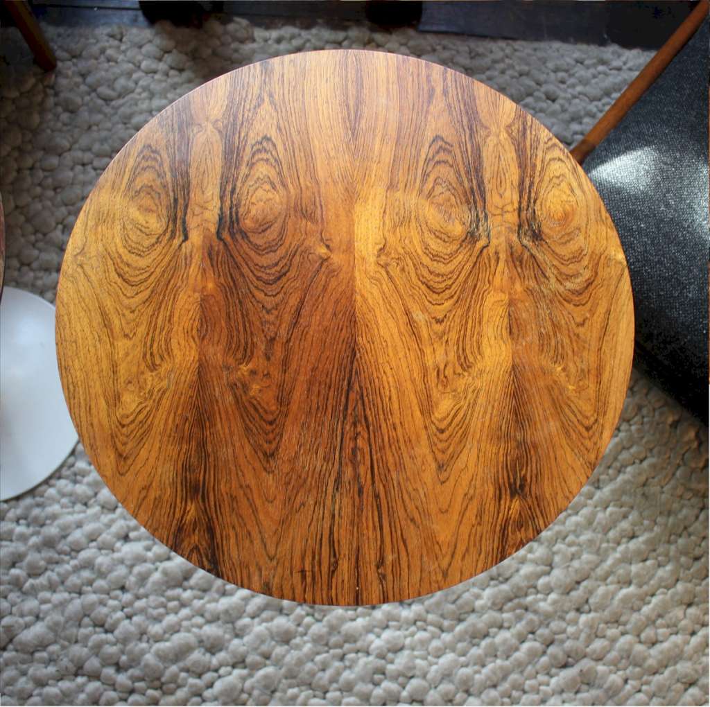 Pair of Arkana tulip based rosewood side tables