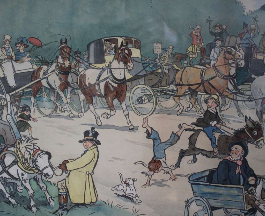 Pair of Celcil Aldin Bluemarket prints