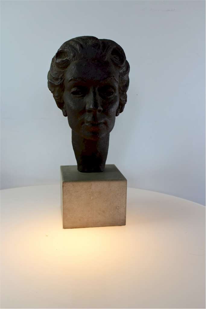 1950's Plaster figure of a woman's head
