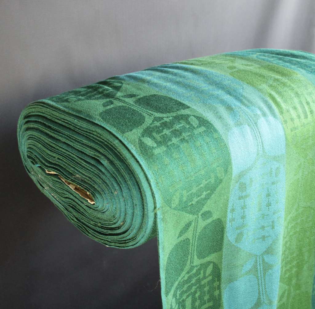 Roll of Jacquart fabric c1970's