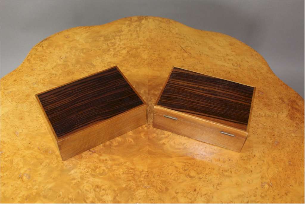 1960's rosewood and walnut box