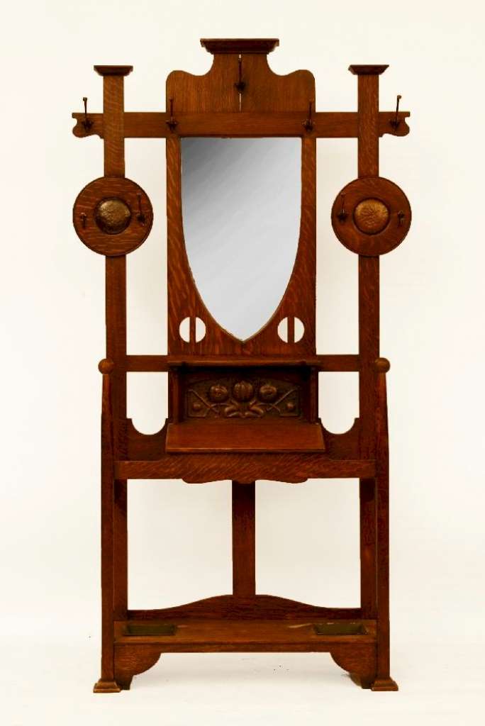Shapland and Petter arts and crafts oak hallstand
