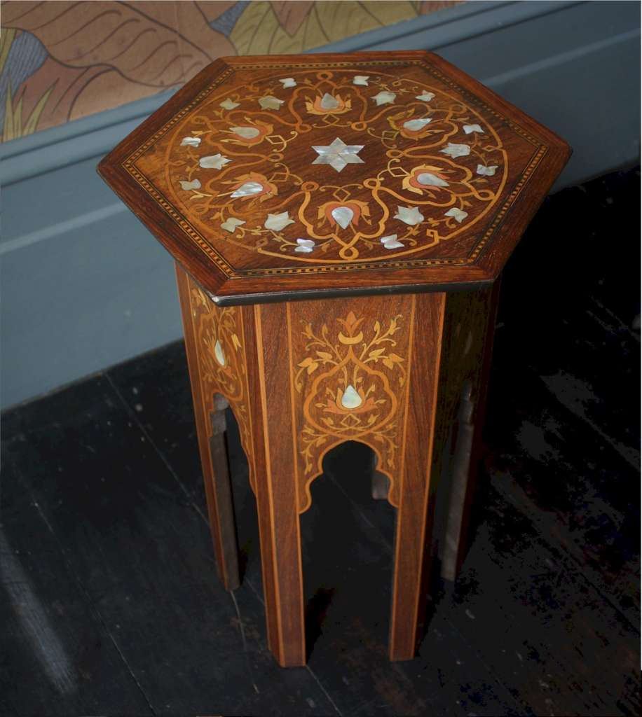 Syrian Moorish inlaid small table