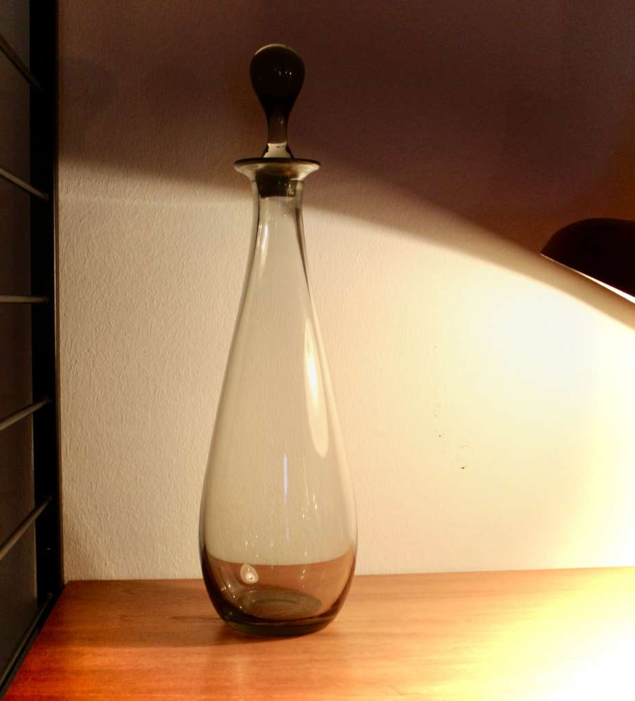 Smoky Gray Mid-Century Decanter