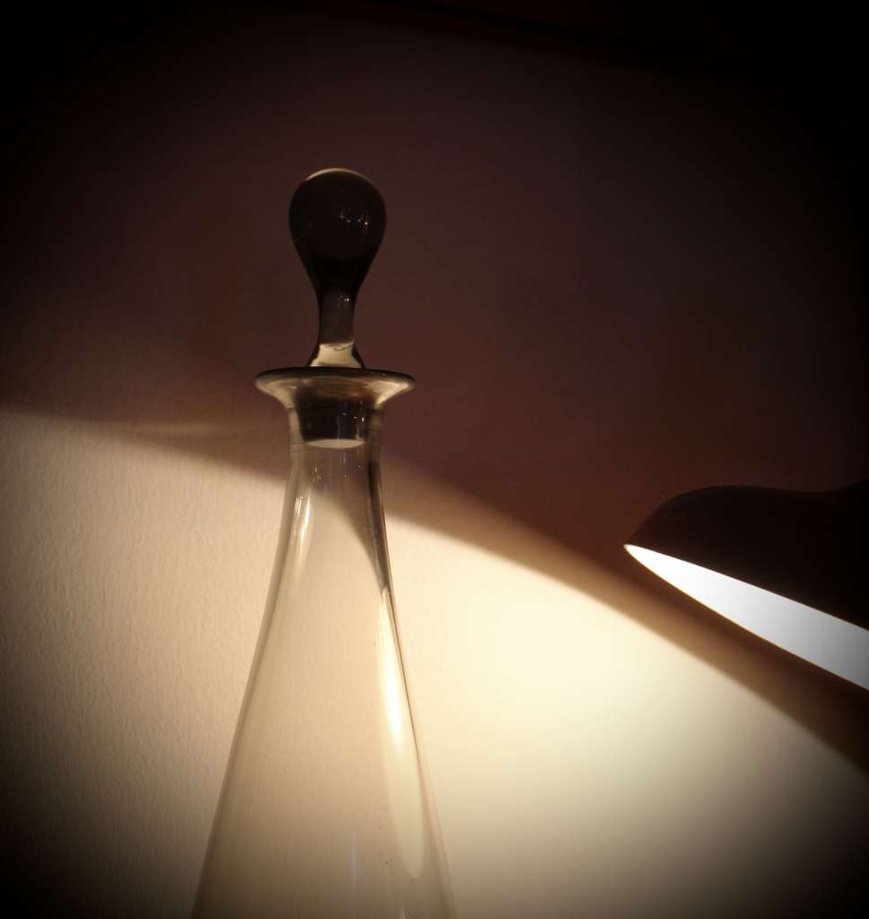 Smoky Gray Mid-Century Decanter