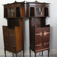  Pair of  mahogany cabinets  J.S Henry