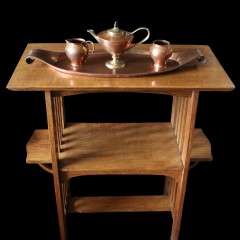 W.A.S Benson , arts and crafts, copper teaset