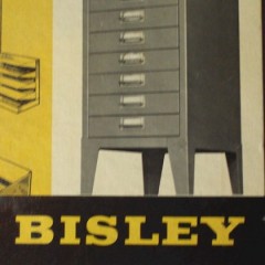 Original cardboard advert for Bisley steel furniture