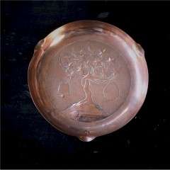 KSIA copper dish with St Kentigern, Glasgow city coat of arms