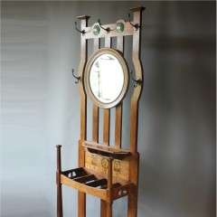 Arts and Crafts hallstand with Ruskins by Shapland & Petter