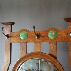 Arts and Crafts hallstand with Ruskins by Shapland & Petter
