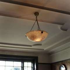 Alabaster ceiling bowl light Shade