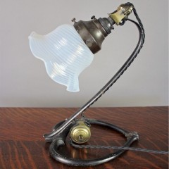 W.A.S Benson arts and crafts table lamp. c1900