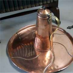 W.A.S Benson arts and crafts Lily Pad copper tray