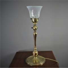 W.A.S Benson arts and crafts brass table lamp