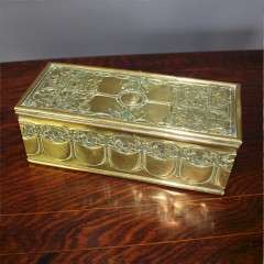 arts and Crafts brass casket