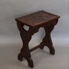 Arts and Crafts carved table dated 1903