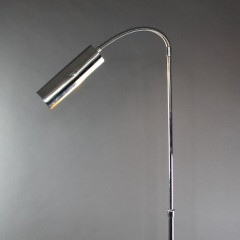 Chrome floor lamp with bendy shade. c1960's