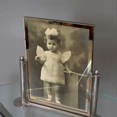 Art Deco chrome photo frame