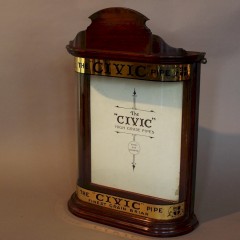 Lovely small bow fronted Civic pipe display cabinet