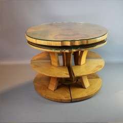Art Deco walnut nest of 5 tables by Epstein