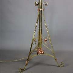 Victorian copper and brass floor lamp