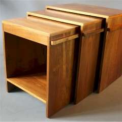 Art Deco nest of three Modernist tables