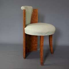 Art Deco bird's eye maple stool Epstein
