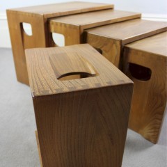 Ercol nest of five tables in Elm