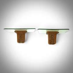 Mid Century pair of Italian Flying bedside tables