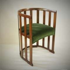 Arts and Crafts mahogany Tub Barrel chair