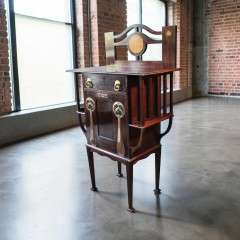 Art Nouveau mahogany small standing cabinet / music cabinet