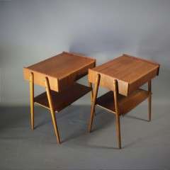 Mid Century pair of Danish Teak nightstands